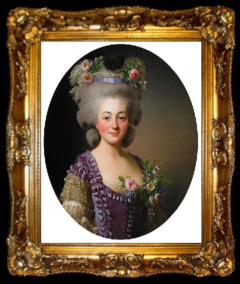 framed  Alexandre Roslin Portrait of Countess de Baviere Grosberg, ta009-2